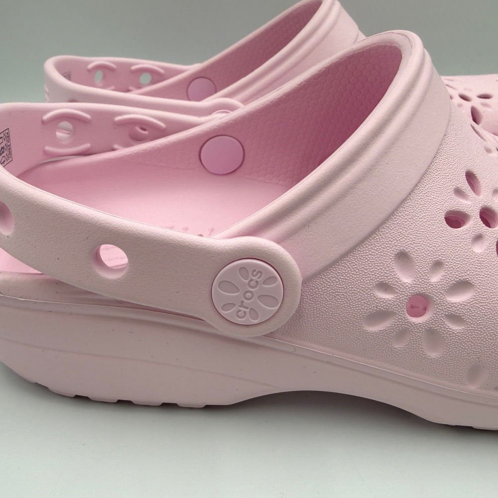 Crocs Classic Floral Cut Out Clog M4/W6 Pink 210927-6ZW **NEW** - Picture 9 of 15